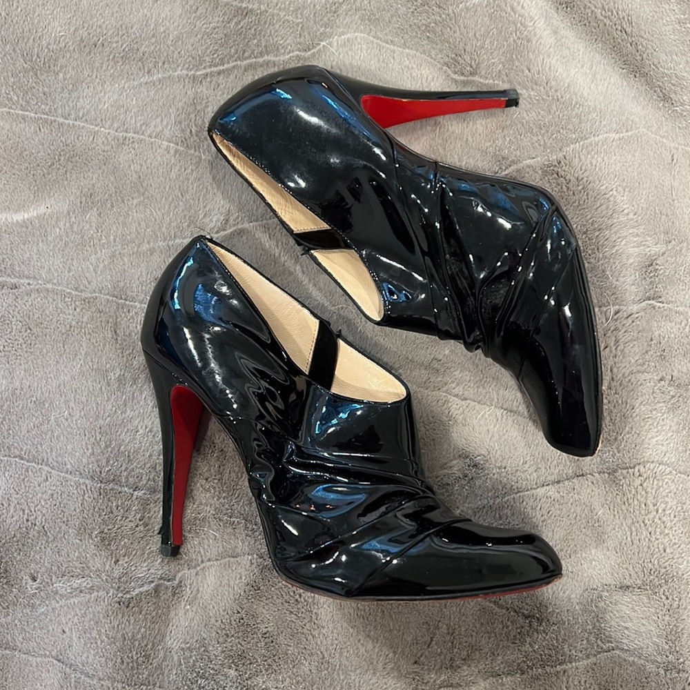 Christian Louboutin Metallica Ruched Booties